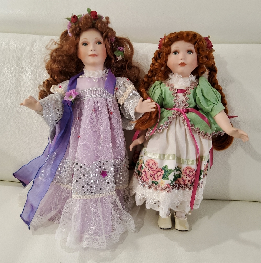 Paradise Galleries Bundle of 2 Porcelain Dolls